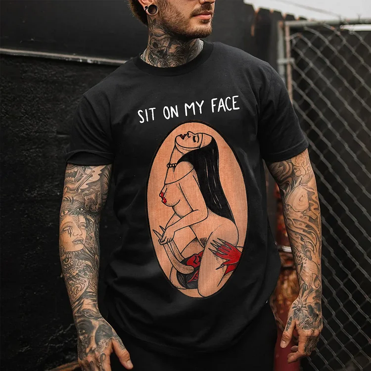 Sit On My Face Printed Men's T-shirt