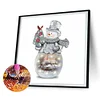 Mid-year Promotion 4Pcs/set Diamond Painting-DIY Full Round Drill Christmas Snowman(30*30cm)