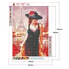 Diamond Painting -5D Full Round Drill Woman with Hat
