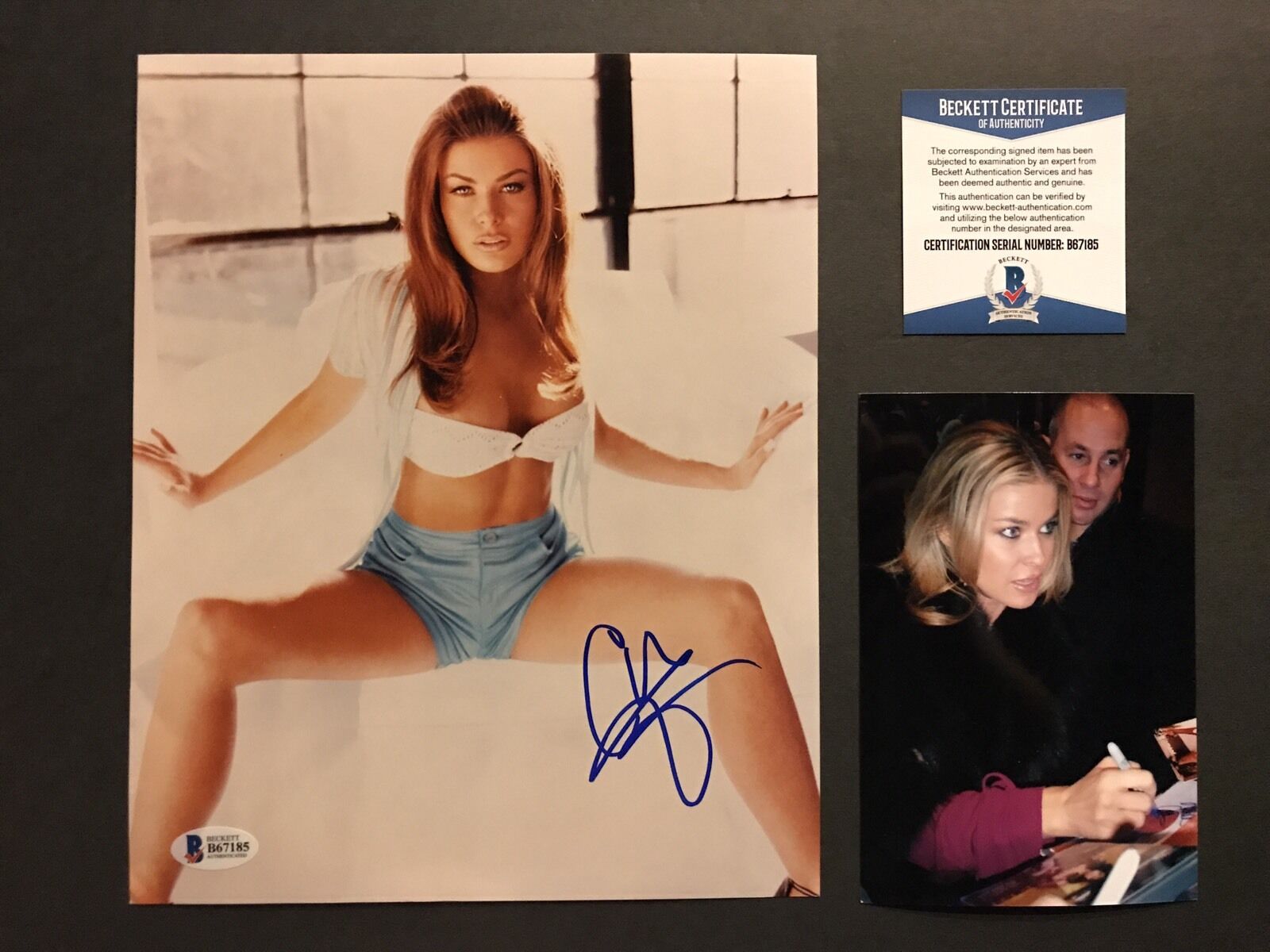 Carmen Electra Hot!! autographed signed sexy 8x10 Photo Poster painting Beckett BAS Cert PROOF!!