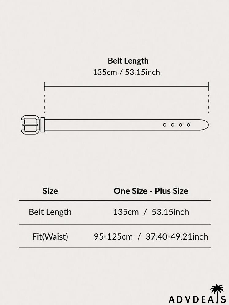 Gold Buckle Plus Size Belt