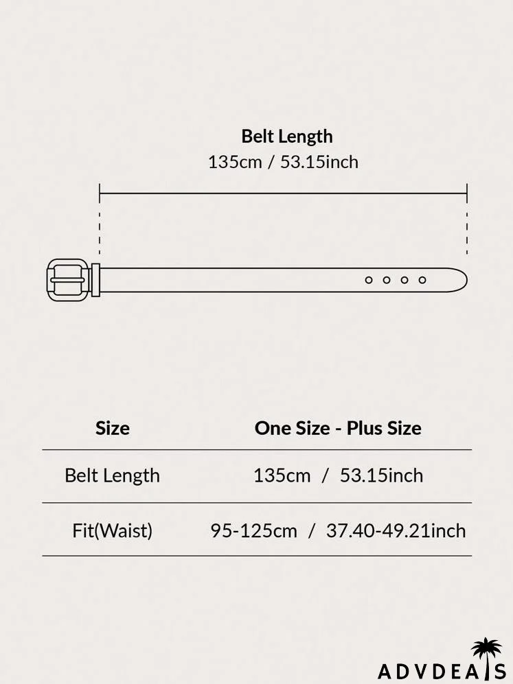 Gold Buckle Plus Size Belt