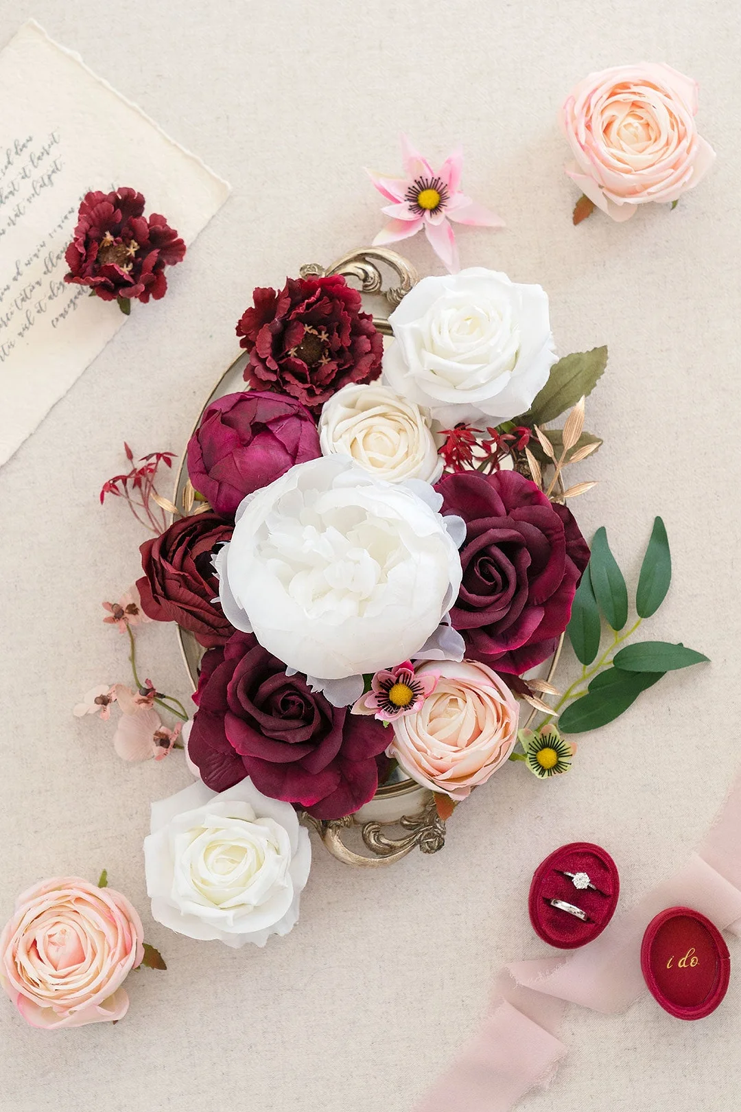 Natural Touch Peony Designer Flower Boxes