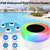 Solar Pool Chlorine Tablet Dispenser with Colorful Light for Up to 3 inch Tablet