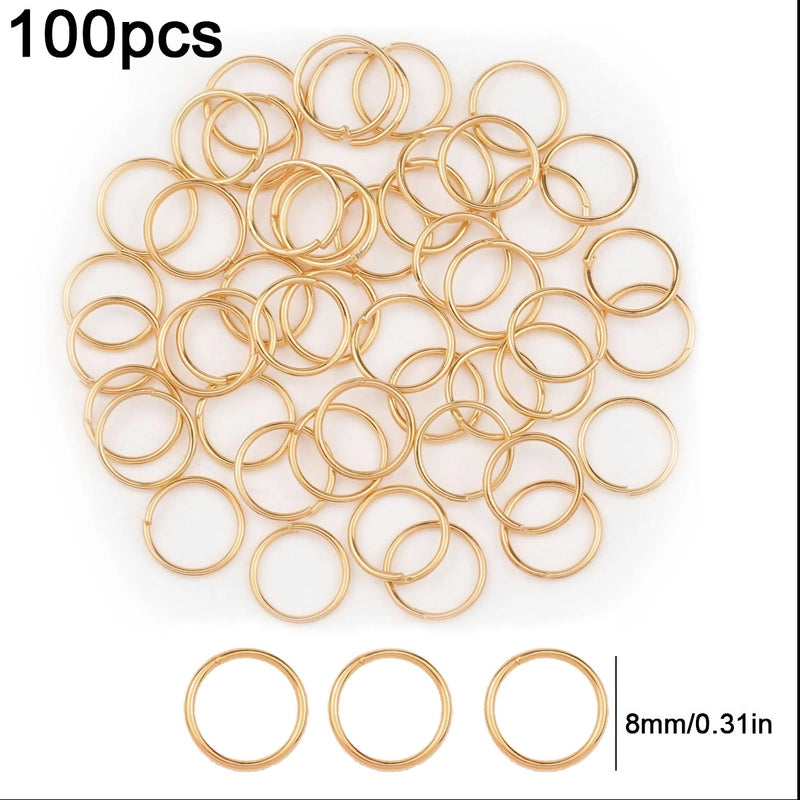 1 Set Diameter 3mm Diameter 4mm Diameter 5mm Alloy Solid Color Open Jump Rings Jewelry Accessories