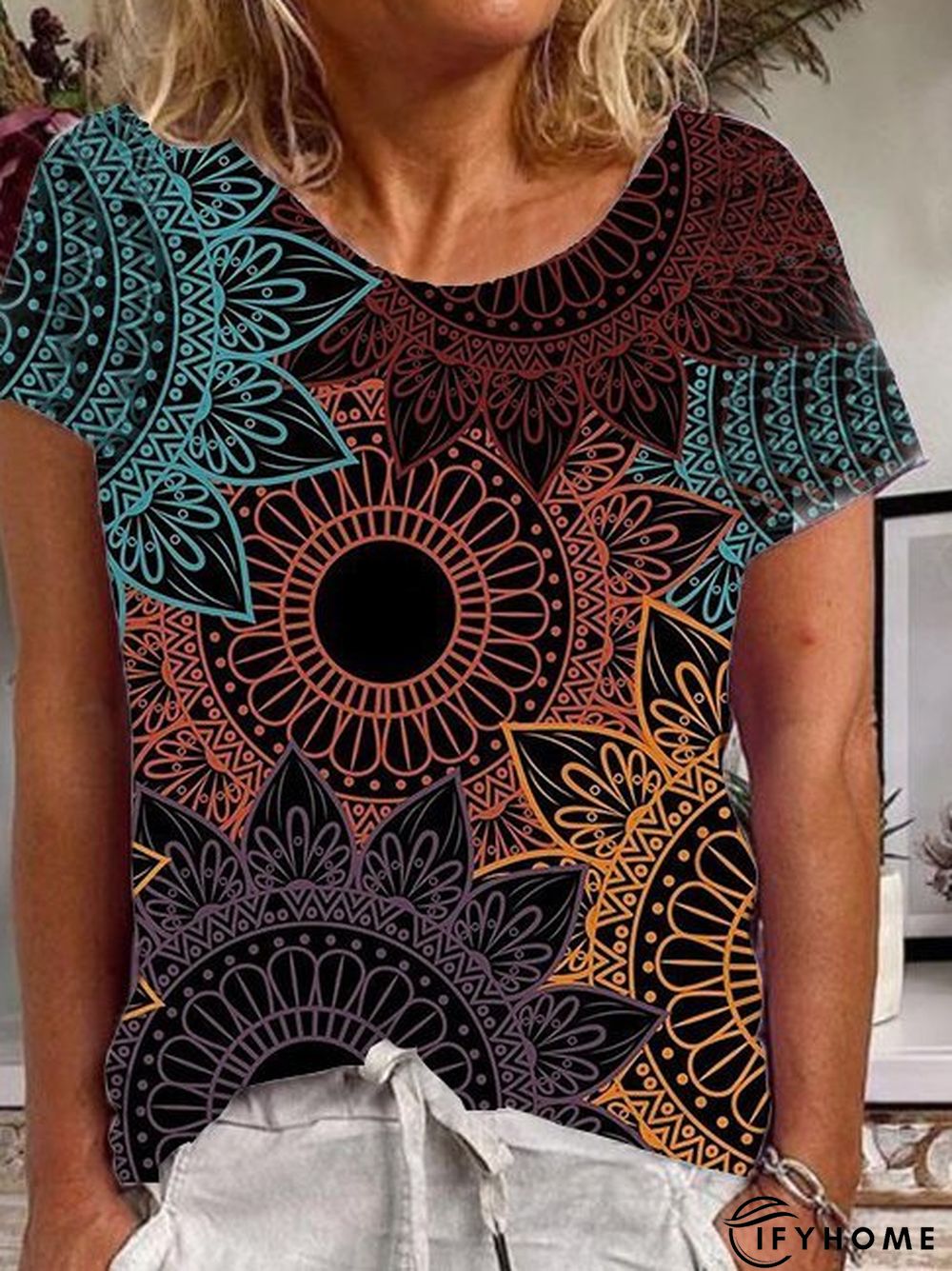 Casual Cotton-Blend T-shirt | IFYHOME