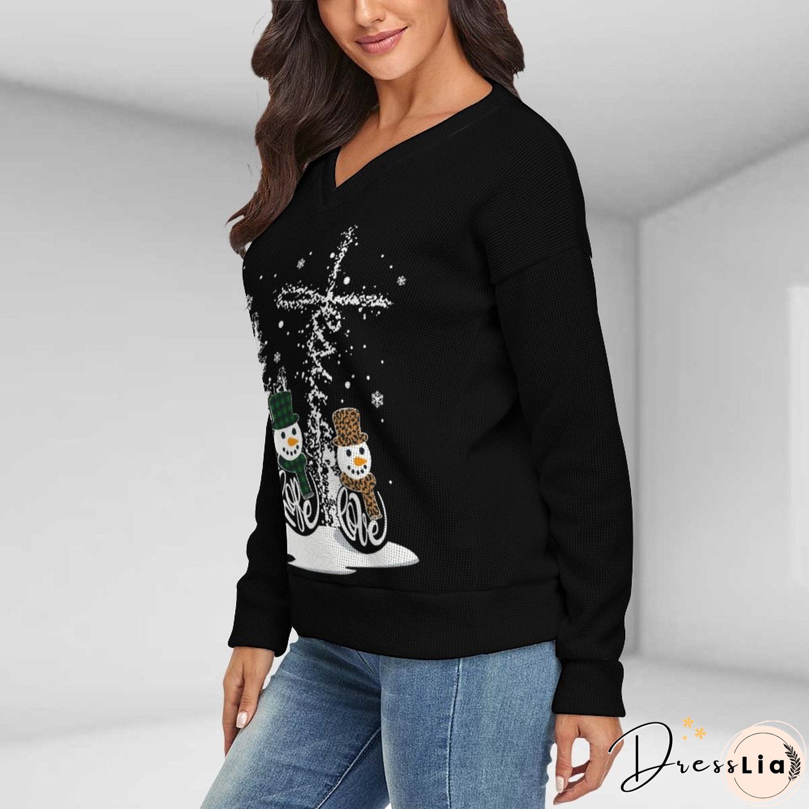 Christmas Top   Printed Holiday Long Sleeve Top