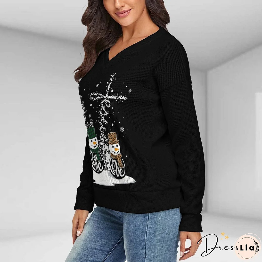 Christmas Top   Printed Holiday Long Sleeve Top