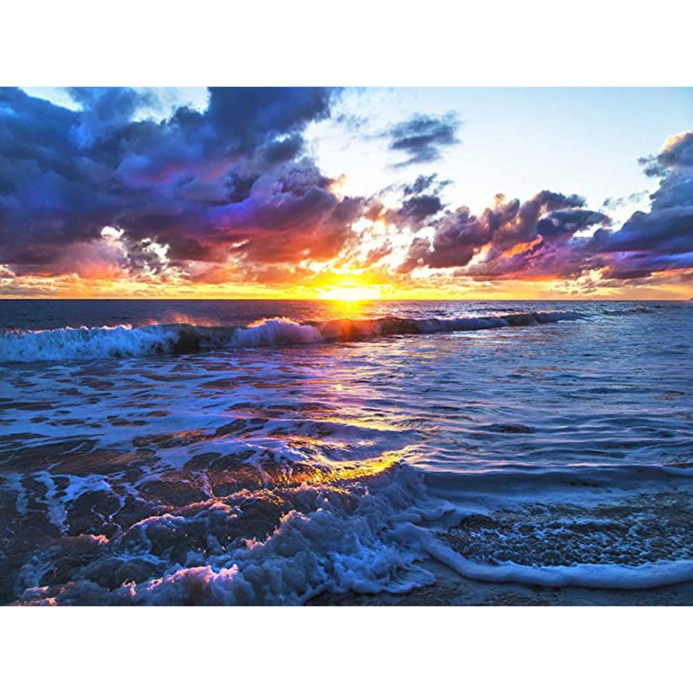 

30x40cm Round Drill Diamond Painting-Sunrise, 501 Original