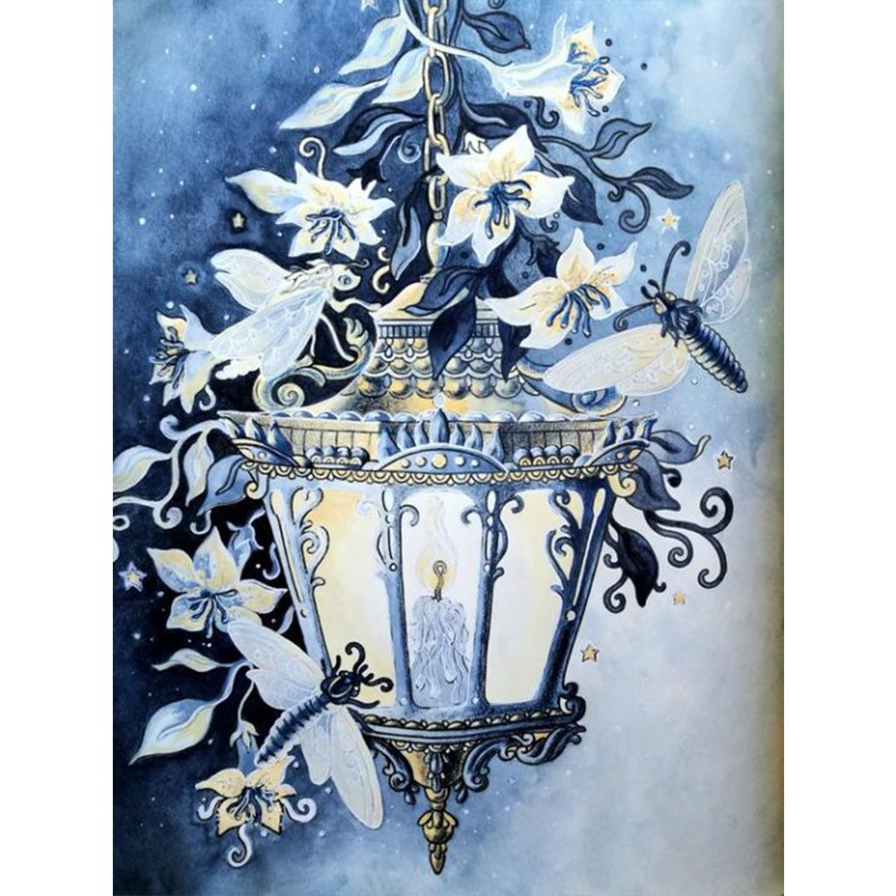 

(Multi-Size) Phalaenopsis Wall Light - Round/Square Drill Diamond Painting 30*40cm/40*50cm, Round diamond 30*40cm, 501 Original