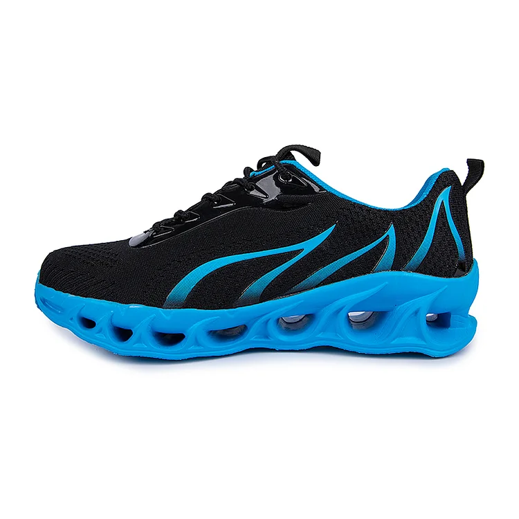 Metelo Men's Relieve Foot Pain Perfect Walking Shoes - Black Blue