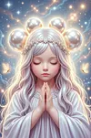 Luxury AB Velvet Diamond Painting Kit - Little Angel Girl