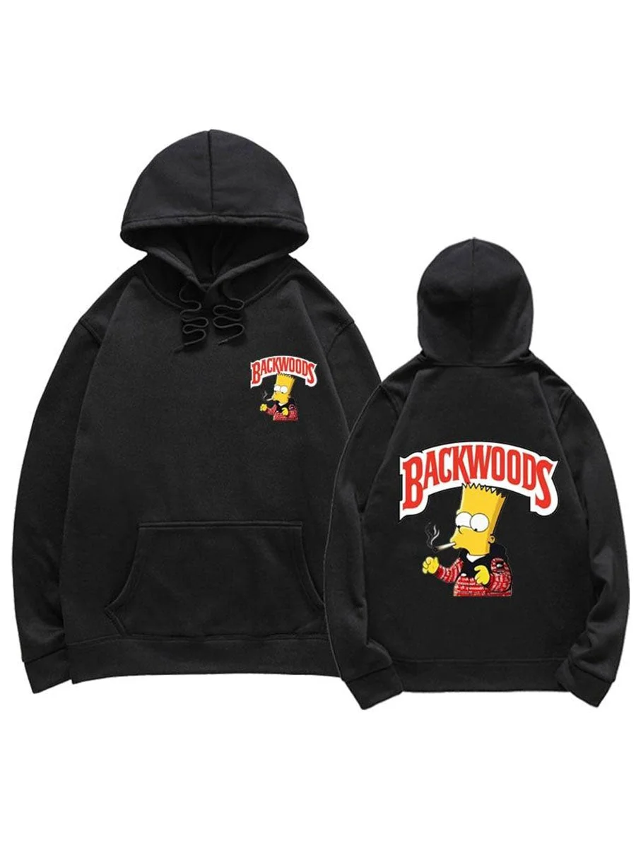 Unisex Hooded Sweatshirt Bart Simpson Graffiti Unisex Backwoods Hoodie