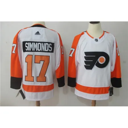 Men's  Philadelphia Flyers #17 Wayne Simmonds White Stitched NHL Jersey
