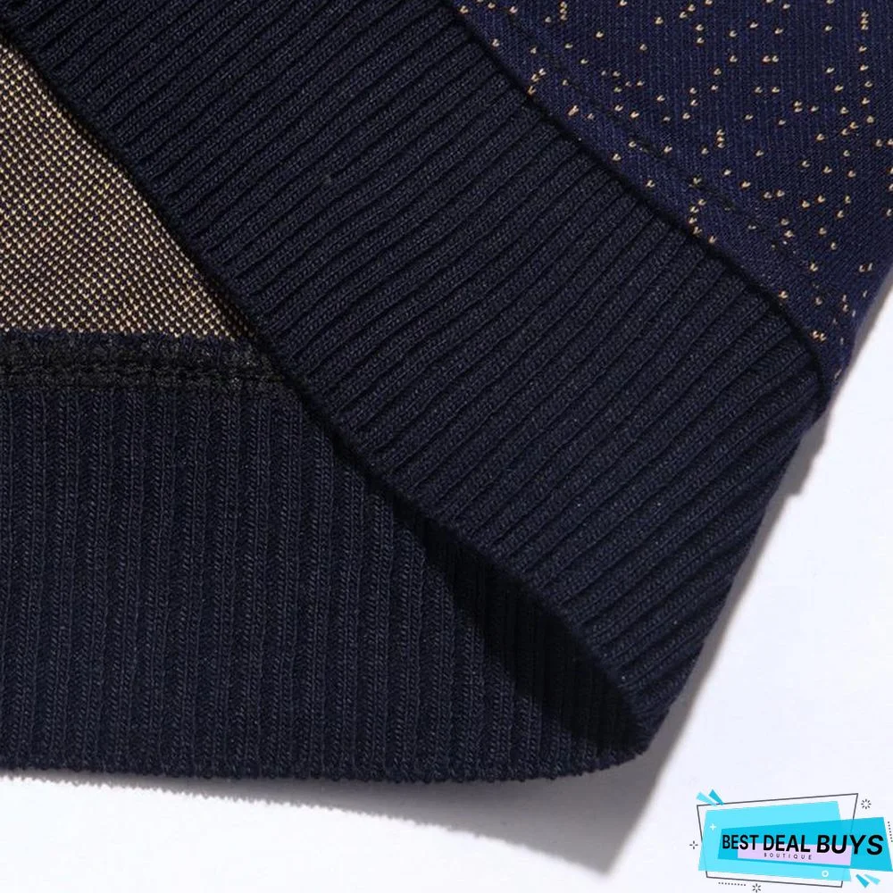 New Hot Casual Social Argyle Pullover Men Sweater Shirt Jersey Clothing Pull Sweaters Men's Fashion Male Knitwear