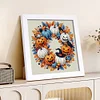 5D DIY Partial Special Shaped Drill Diamond Painting Halloween Wreath Art With Frame Kit 8x18cm