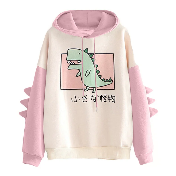 Dinosaur Sweaters Dinosaur Contrast Color Sweatshirt