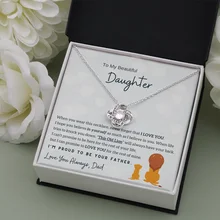 DAUGHTER - I'M PROUD TO BE YOUR FATHER - LOVE KNOT NECKLACE