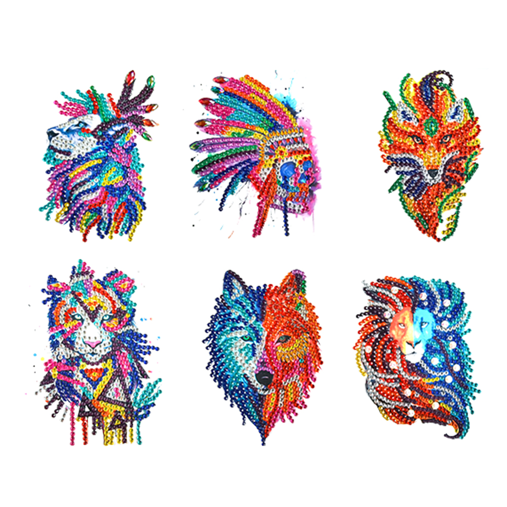 

6pcs Cute Animals - 5D DIY Craft Sticker, 501 Original