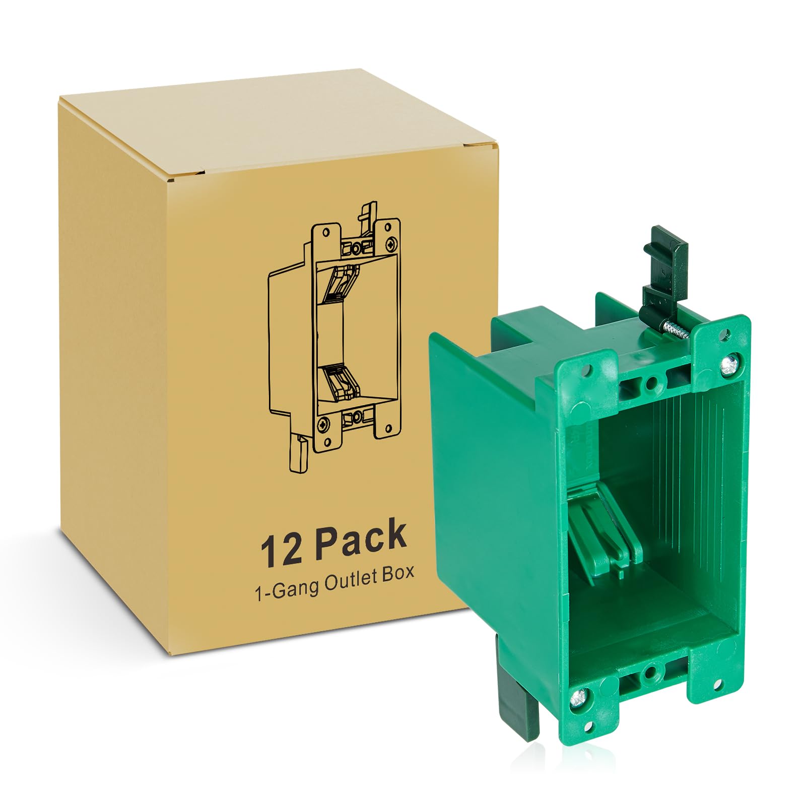 Old Work Box 1 Gang Electrical Outlet Box 12 Pack 