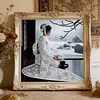 Snow Garden Kimono Lady Special Shaped 5D DIY Partial Drill Diamond Painting Kits for Adults Beginners Home Decor Diamonds Dots Gem Art Kits Diamond Art Kit 11.81 X11.81inch