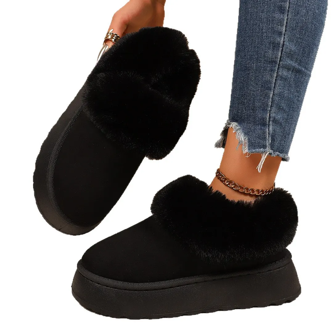 Breakj Breakj Help Plus Thick Thick Snow Boots 2025 New One-Legged Pedal Wool Shoes Winter Boots Cotton Shoes