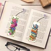 (US Local)3Pcs Special Shape Flowers Coffee 5D DIY Diamond Painting Bookmark Craft Kit