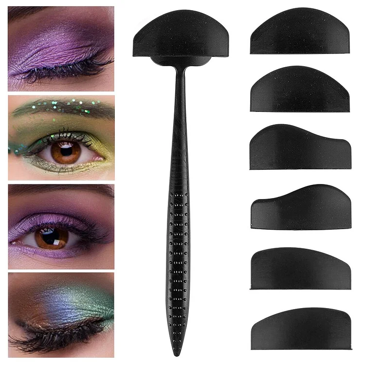 6 In 1 Silicone shadow seal Line Kit with Eyeshadow Brush cut crease Makeup Stencil | 168DEAL