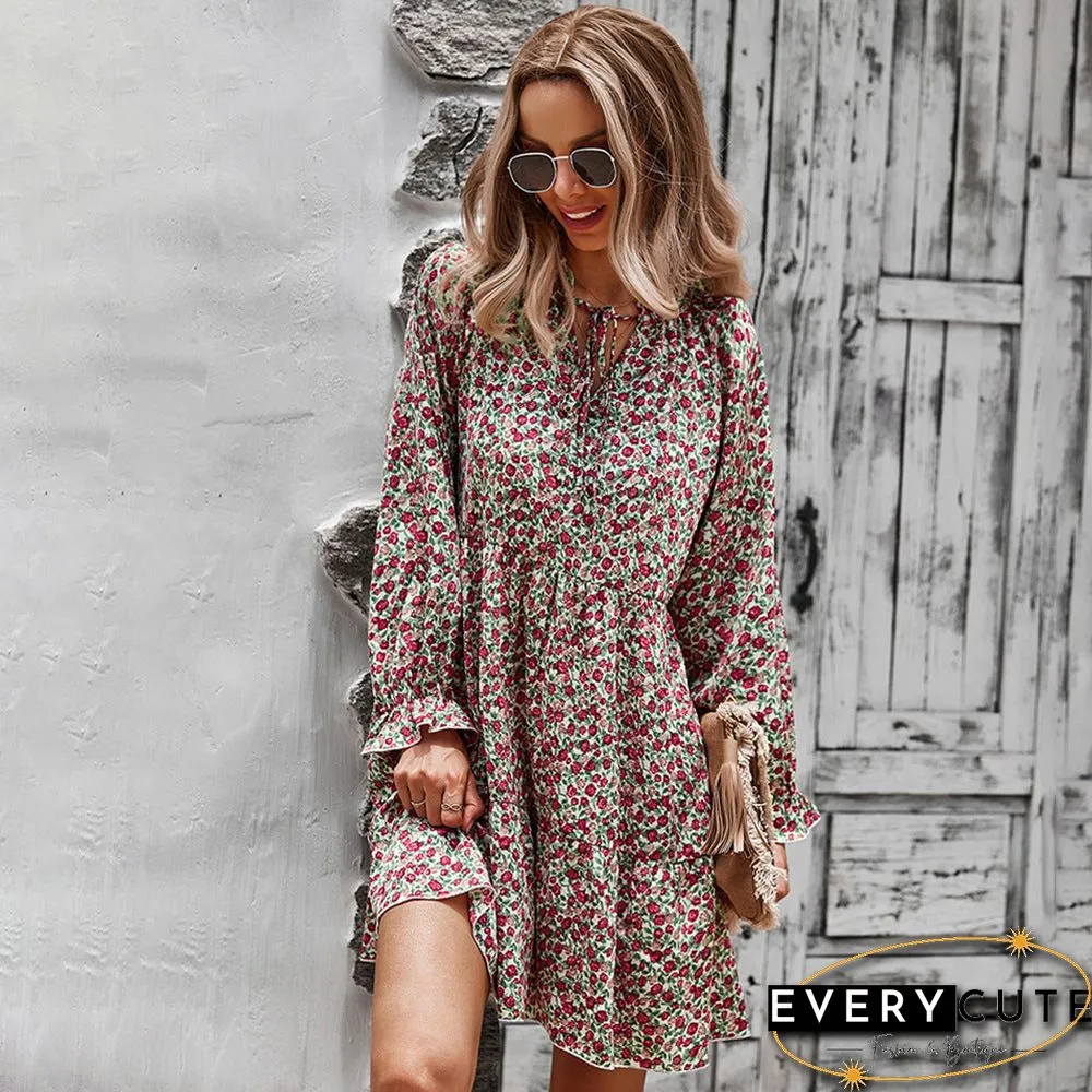 Printed Holiday Style Jumpsuit