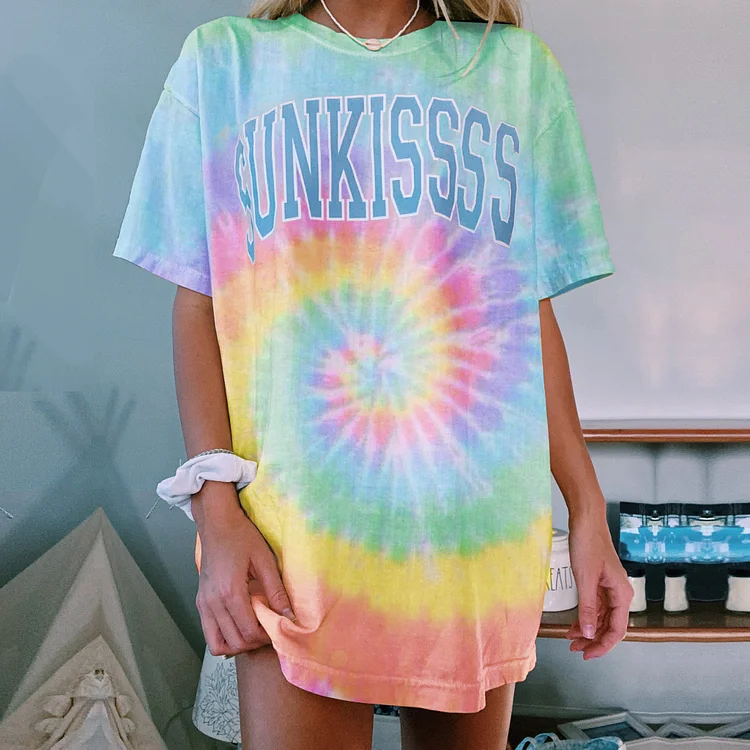 Vintage Loose Printed Short-sleeved T-shirts