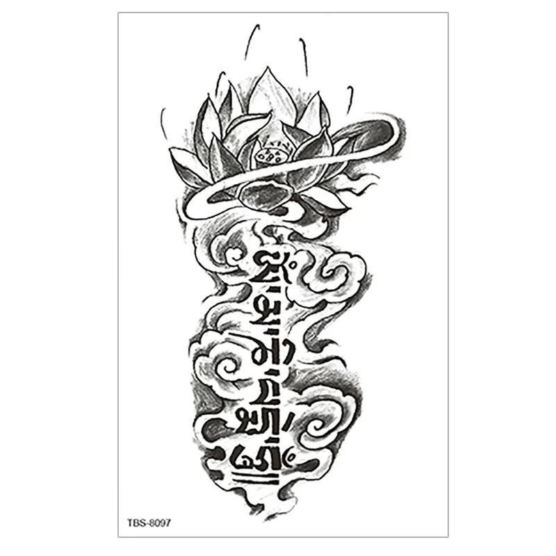 Waterproof Temporary Tattoo wolf tiger totem Fake Tatto Flash Tatoo cross angel Hand Arm middle size art Tattoos for Women men