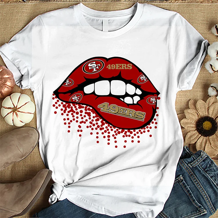 San Francisco 49ers Women's White Relaxed T-Shirt