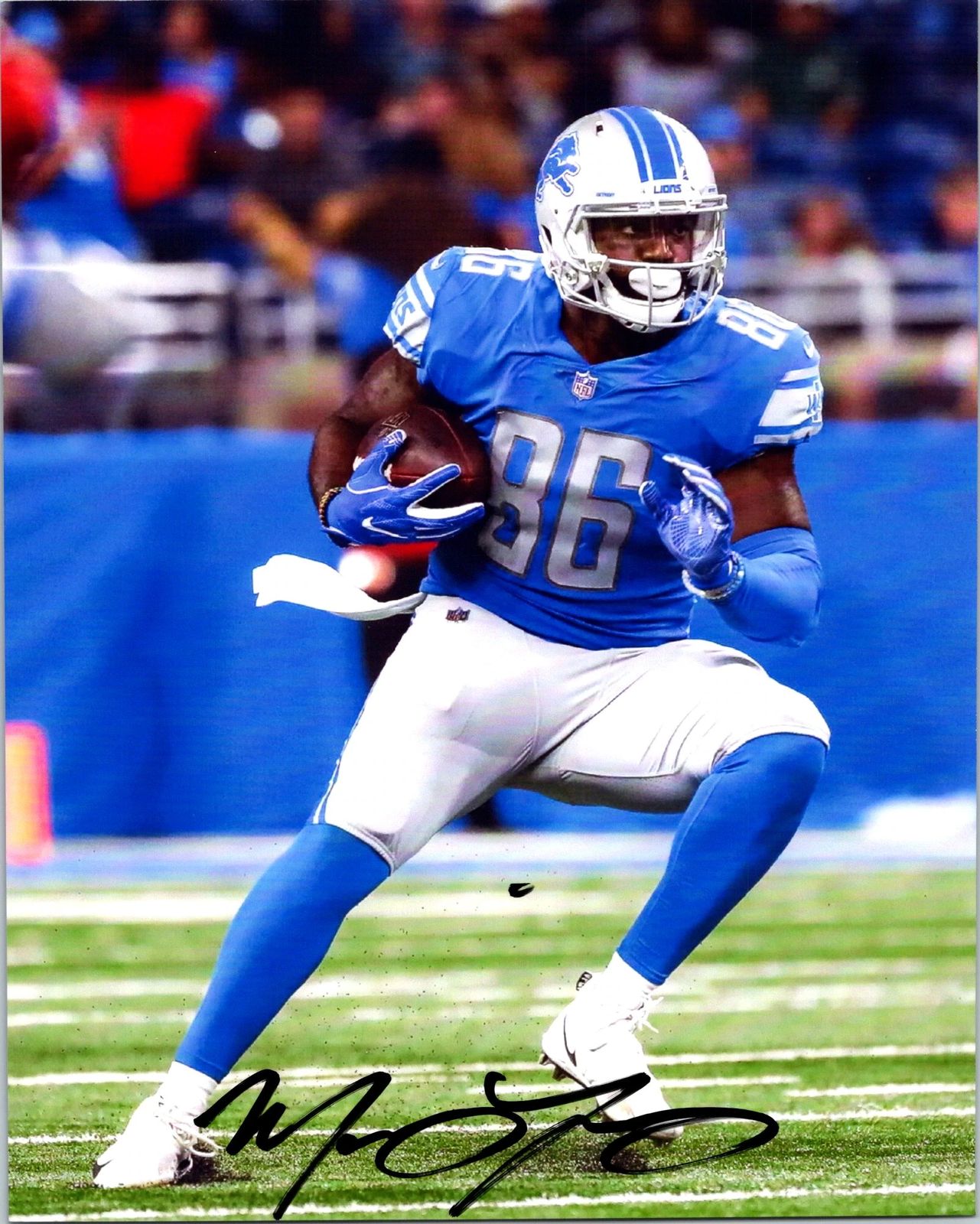 Marcus Lucas Signed 8x10 Photo Poster painting Detroit Lions Autograph NCAA NFL COA