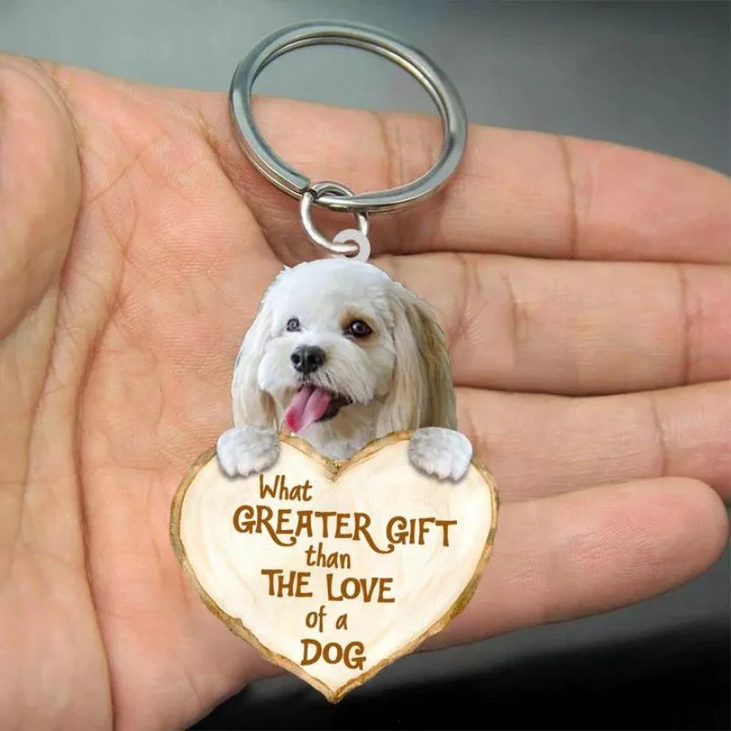 VigorDaily Cockapo What Greater Gift Than The Love Of A Dog Acrylic Keychain GG056