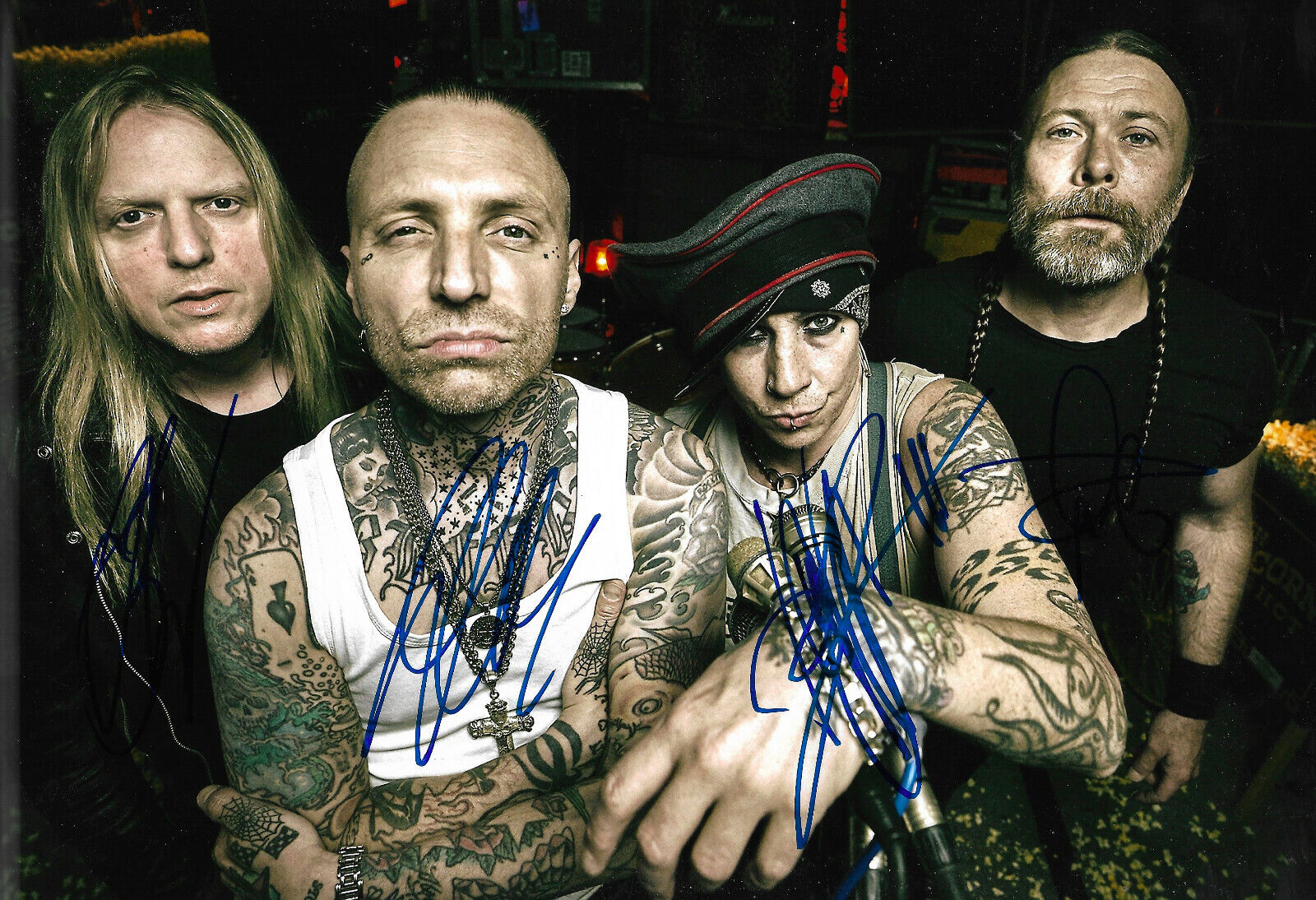 Backyard Babies signed 8x12 inch Photo Poster painting autographs