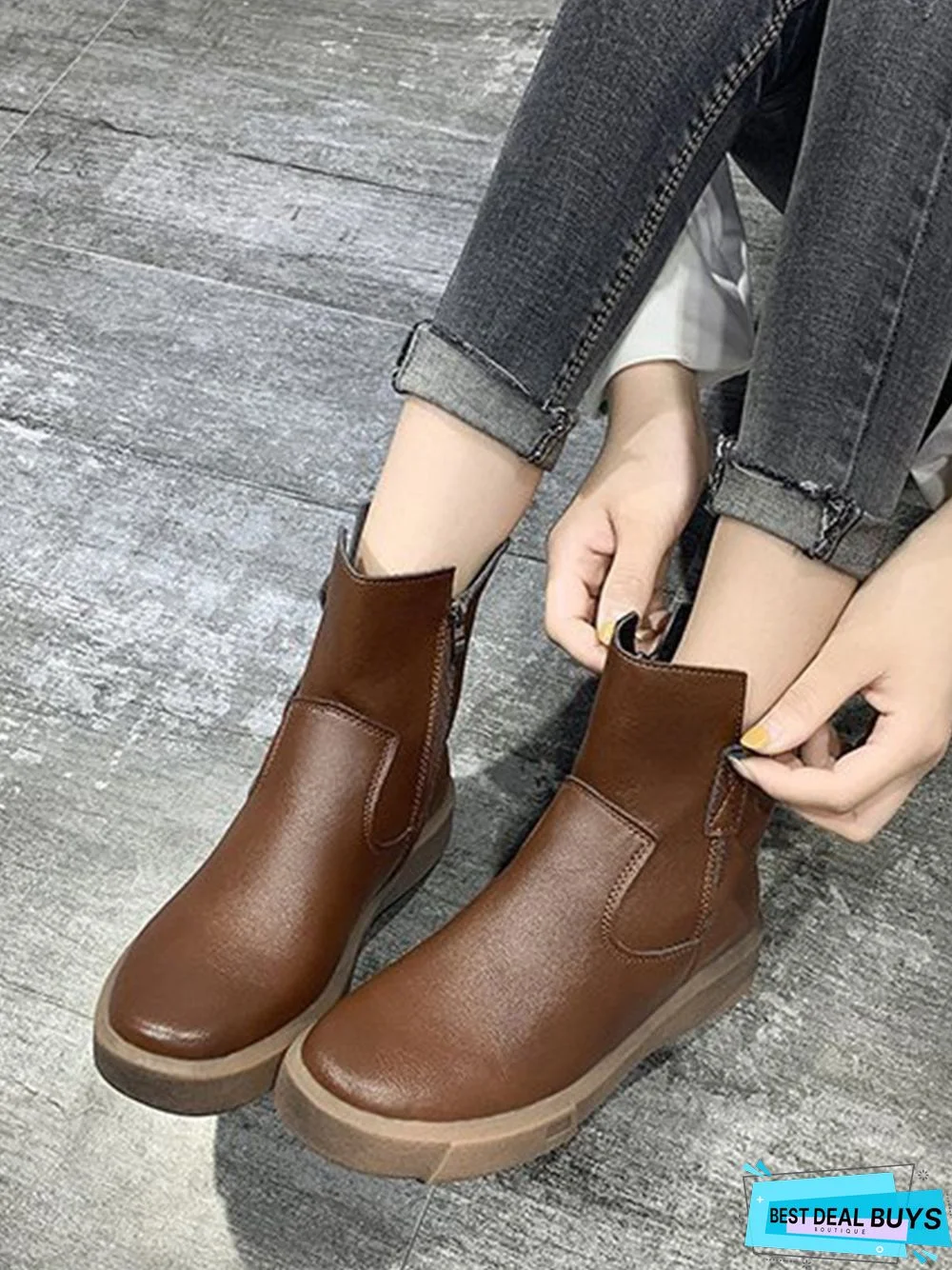 Vintage Leather Ankle Boots