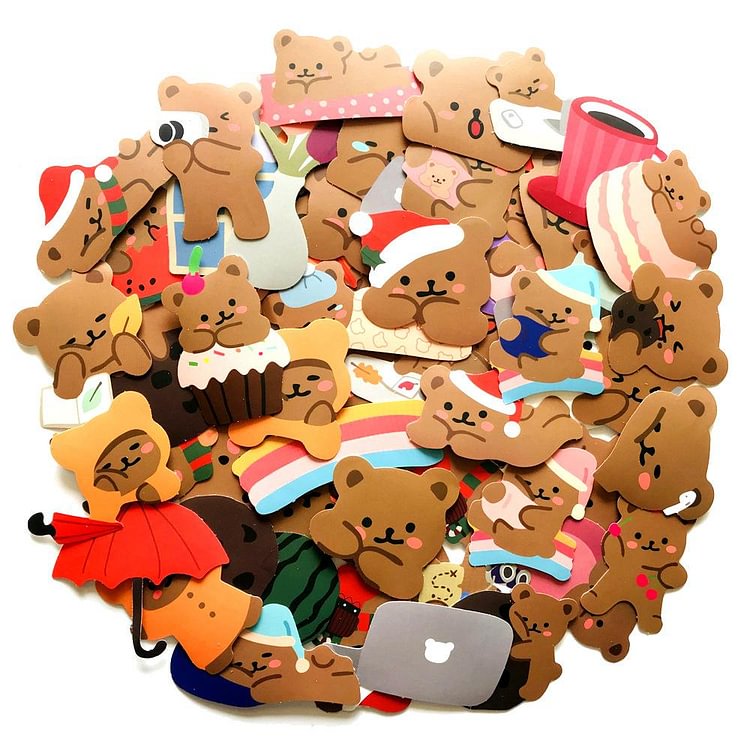 Bear Waterproof Doodle Sticker