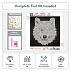 DIY Pearl Painting wolf for Home Wall Decor(25x25cm)