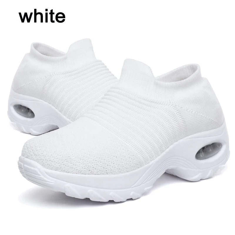 2022 Women Sneakers Running Shoes Sports Shoes Breathable Mesh Comfortable Platform Shoes Air Cushion Sneaker Lightweight