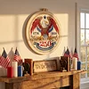 Eagle America 250th Anniversary-DIY Embroidery Kit with Pattern Cotton Threads Needles Hoop 30*30cm tapestrymarket