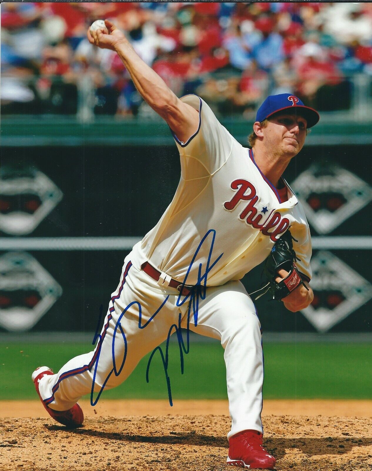 Signed 8x10 ETHAN MARTIN Philadelphia Phillies Autographed Photo Poster painting - COA