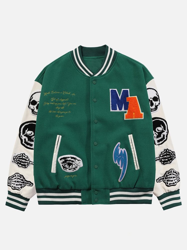 The Supermade Skull Embroidered Jacket