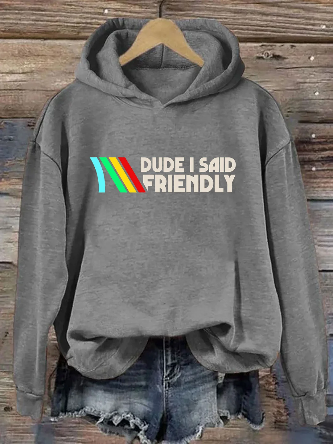 Dude I Said Friendly Hoodie