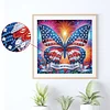 Diamond Painting-DIY Crystal Rhinestone Flag Butterfly