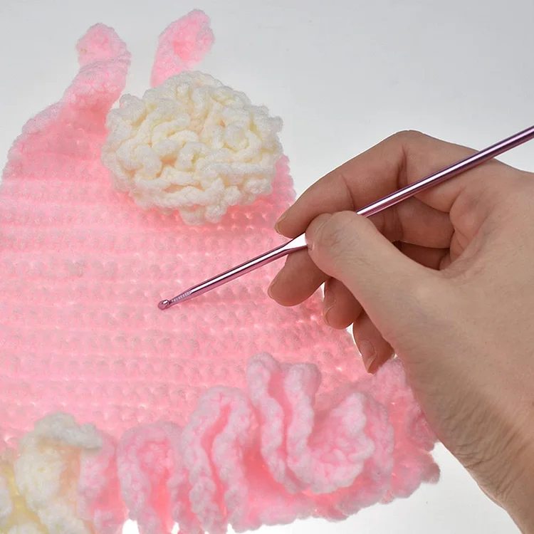Aluminum Crochet Hook 2.5mm Knitting Needles for DIY Craft Yarn Blue 10Pcs