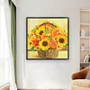Sunflower Basket-11CT Stamped Cross Stitch 61*61cm/24.02*24.02in(Big Size) tapestrymarket