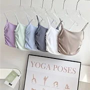 Waresglobal Sexy Inner Padded Running Vest Women Breathable Gym Push Up Workout Sport Bras Soft Nylon Fitness Crop Tops Female Yoga Clothing
