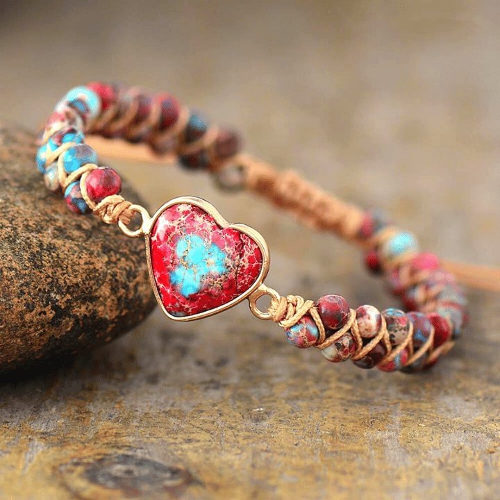 Hot Sale 49% OFF ❤️- Passionate Heart Jasper Bracelet🎁The best gift for loved ones💕