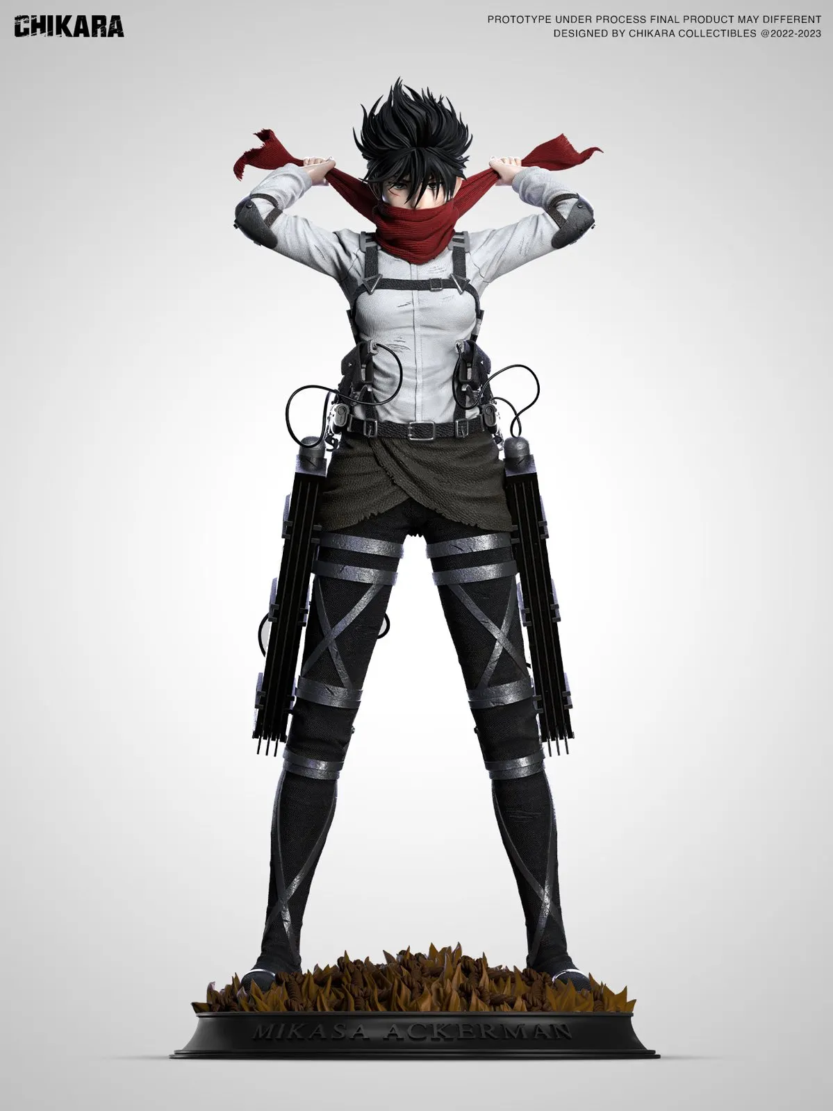 Statue Mikasa Ackerman Attack On Titan – Figurine Eren Jaeger 27 Cm – PVC De Qualité