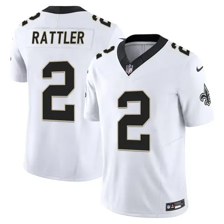 Youth New Orleans Saints #2 Spencer Rattler  White F.U.S.E Vapor Untouchable Limited Stitched Football Jersey T3E3